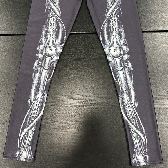Lotus Leggings Black and White Skeleton Leggings - Small - Picture 6 of 11